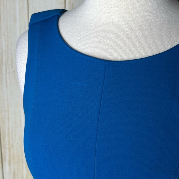 Karen Millen Blue Belted Pencil Dress - Picture 3 of 5